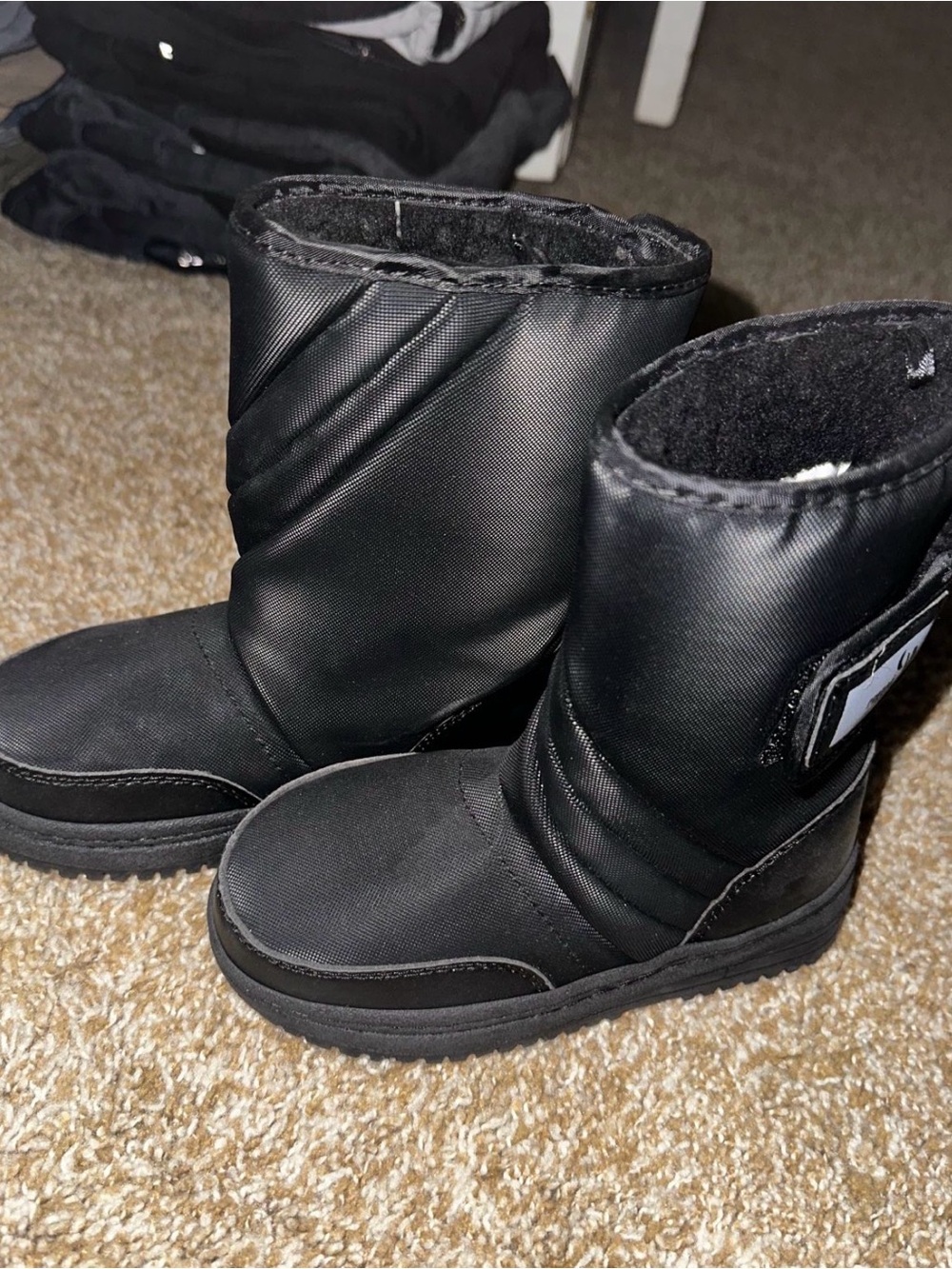Black kids Insulated Winter Boots